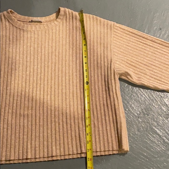 Zara Beige/Tan Ribbed Sweater - Picture 4 of 5